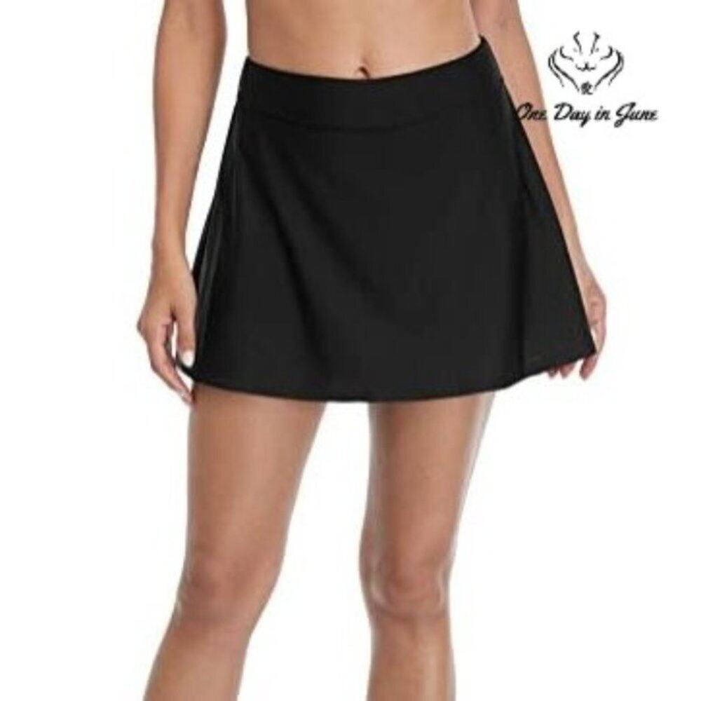Beautyin Solid Swim Skirt Build-in Brief Size XL